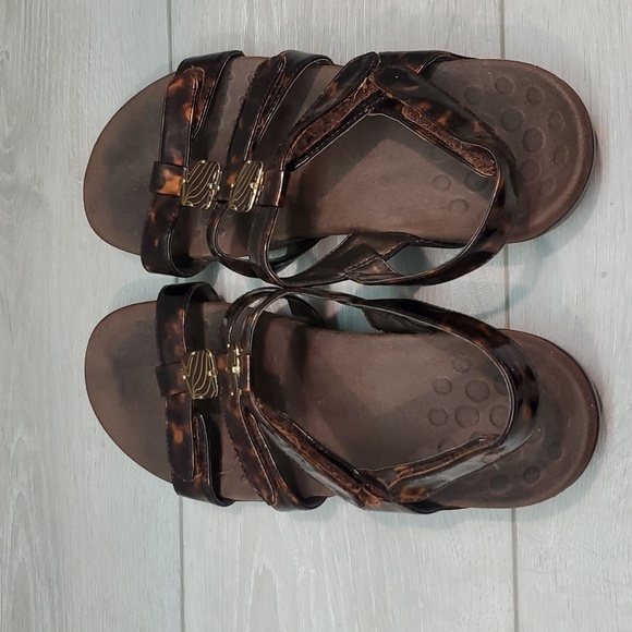 Vionic Women Amber Tortoise  Hook&loop Sandals shoes sz 8 - Picture 8 of 13